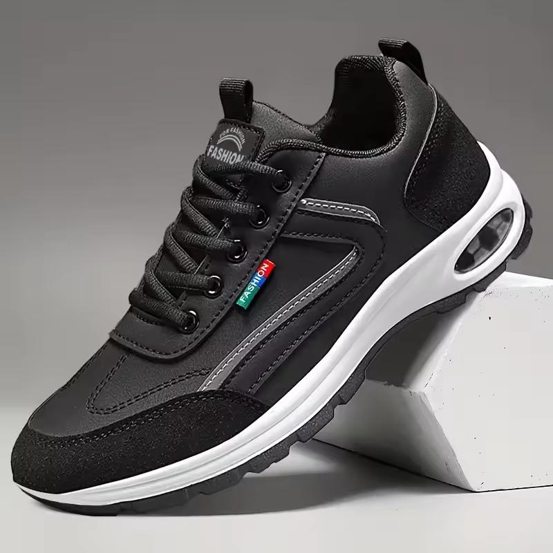 

Men s Sports Shoes Lightweight Breathable Modern Non Slip Shoes Suede Detailing Outdoor Daily Wear Men Sneakers 39 чорний