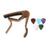 Dreld Guitar Aluminum High Wood Grain Compatible with Includes 6 Quick Guitar Clip Capo, One-Touch Operation, Alloy, Durability, Finish,