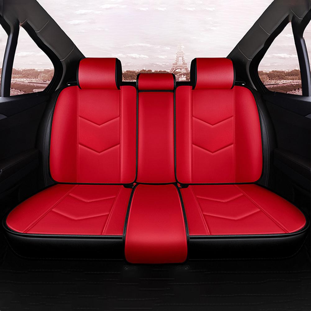 Universeller Autositzbezug aus PU-Leder für Vordersitze, geteilter Rücksitzbezug, ganzjährige, einfach zu installierender Sitzschutz für Autos und SUVs