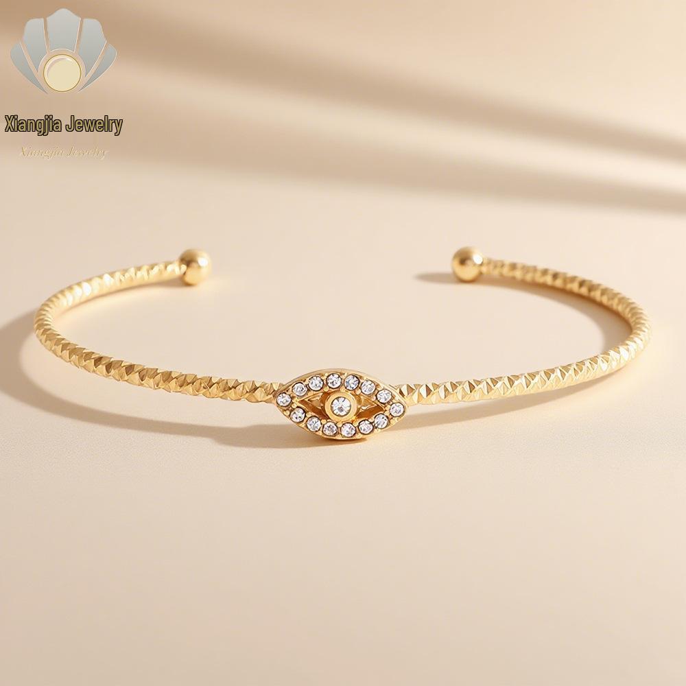

18k Gold Plated Butterfly Flower Zircon Bracelet - Luxury Titanium Steel Jewelry for Women