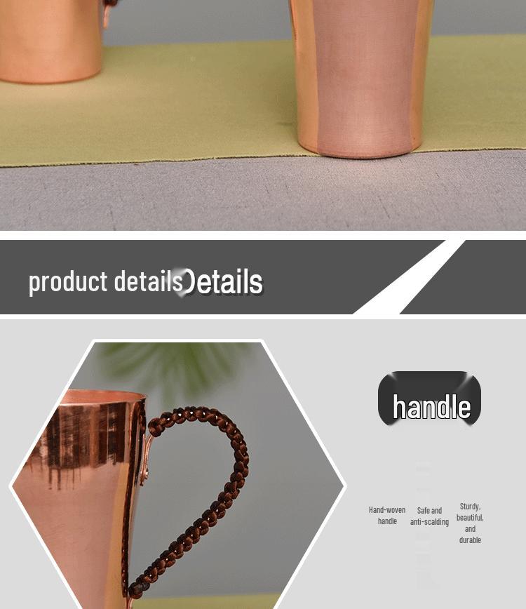 Reine Dickwandige Kupferbecher für Kaltgetränke, Bier, Personalisierte Kaffee-Dosierung.