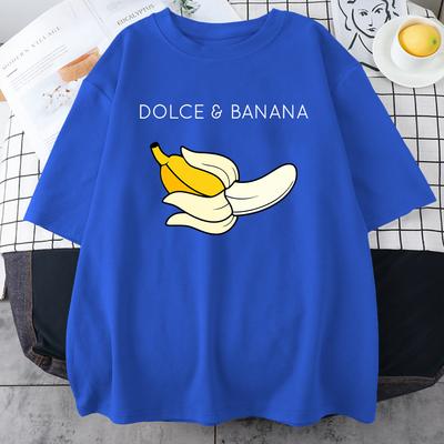 Dolce Banana Creative Printed Herren Kurzarm Persönlichkeit Lustige Hip Hop Kleidung All-Mathe Casual Tops Männliche Baumwolle T-Shirts