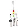 Stainless Steel Bell Toy for Birds Middle large Size Parrot Standing Toy Cage Decor