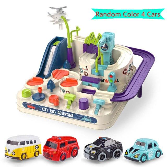 

Гоночна модель залізничного вагона Гоночні розвиваючі іграшки Дитяча трекова машина Пригодницька гра Розумна гра Механічний інтерактивний потяг