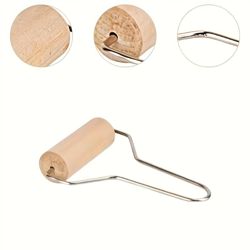 1Pcs Smooth Wooden Clay Roller, Natural Wood Pottery Tool, Durable Polymer Clay Shaping Supplies for Sculpting, Trimming & Ceram