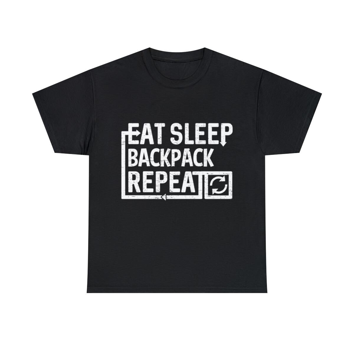 Eat Sleep Backpack Graphic Tee Shirt, S-5XL XXXXL