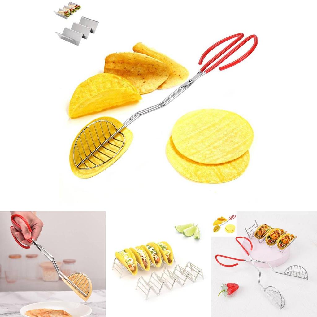 Modern Stainless Steel Taco Clamps For Safe Cooking And Serving Of Delicious Corn Tortilla Chips