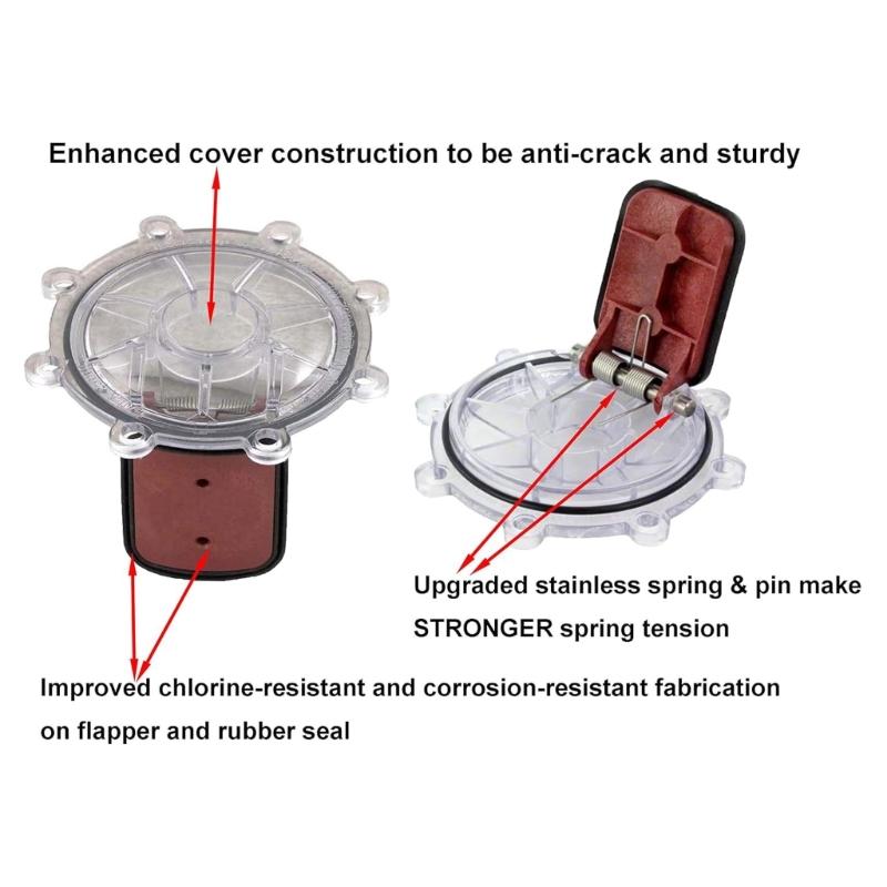 Replacement Flap Valves Cover Sealing Valves Caps Water Systems Component Anti Backflow Valves Cover ABS Texture