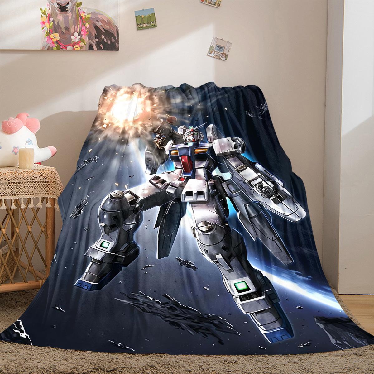 

Gundam Robot All-Season Versatile Travel Blanket Compact Suitable for Office Nap & Outdoor Camping LXR108 75x90cm