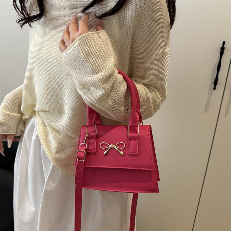 Popular fashion handbag summer new small fresh sweet bow messenger small square bag