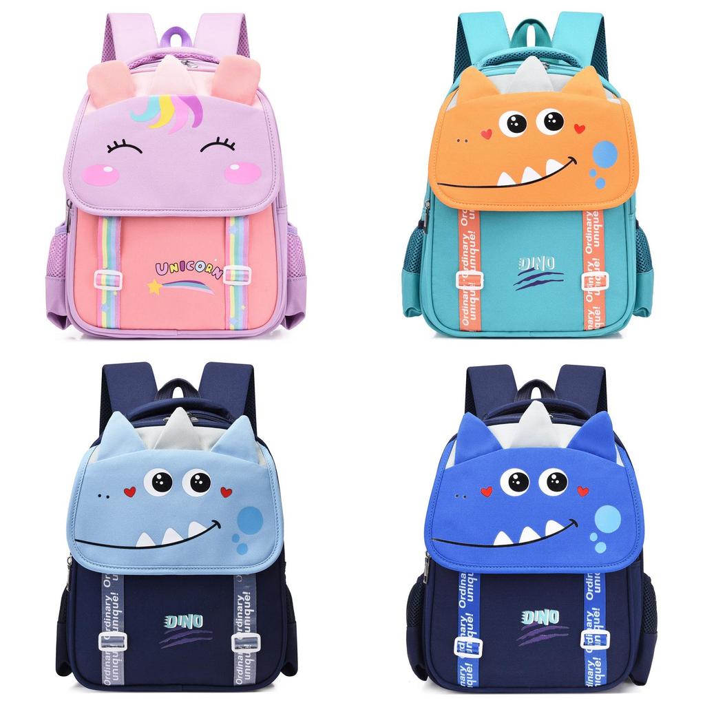 Mochila Infantil de Dinossauro Para Pré-escolares Com Nylon Respirável e Estampa de Animal Para Uso Escolar
