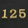 D-Shaped Imitation Gold Metal Address Number Plate