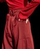 Lekyulli Wide Pleated Pants Burgundy