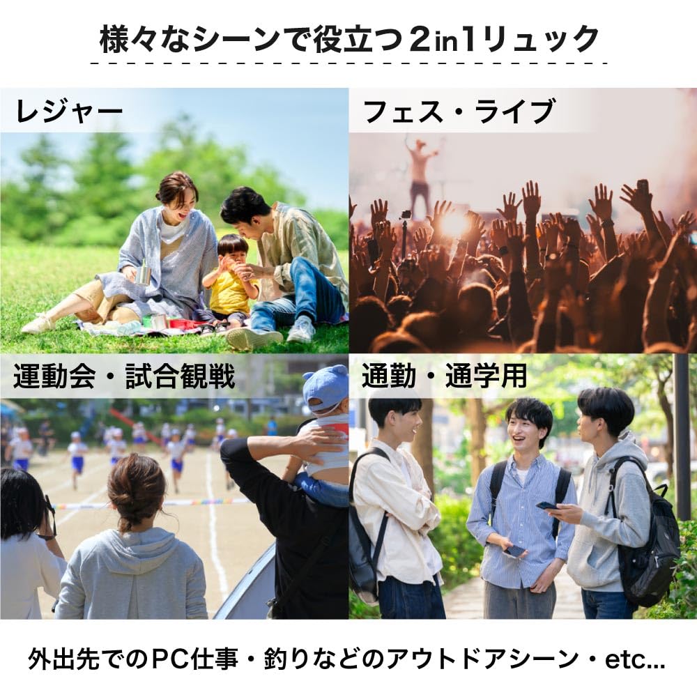 [THANKO] Sit Anywhere Backpack Chair ISBKPKHBK Backpack with Chair, 20L Capacity