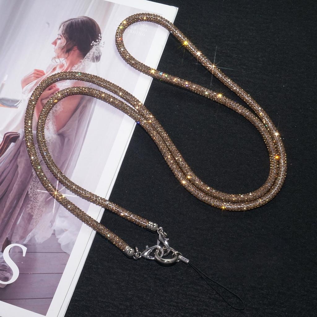New Luxury Crystal Rhinestone Phone Lanyard Bright Bling Bling Phone Case Chain Straps Phone Anti-lost Rope Phone Accessories