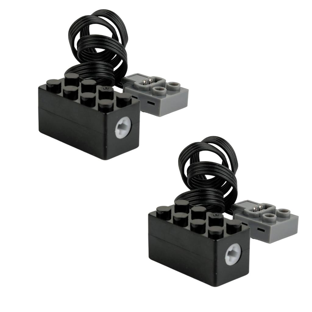RCmall MOC S-Drive Motor Building Blocks, Low Speed/High Torque Motor with Forward & Reverse Power Functions (2x4 Brick Size), 2 Pieces