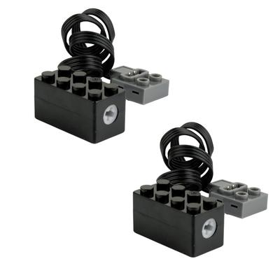 RCmall MOC S-Drive Motor Building Blocks, Low Speed/High Torque Motor with Forward & Reverse Power Functions (2x4 Brick Size), 2 Pieces