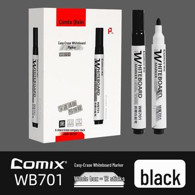 Qi Xin Leicht abwischbare Whiteboard-Marker - 2 mm, Schwarz & Rot, Abwischbar, Großes Fassungsvermögen für Kinder zum Schreiben