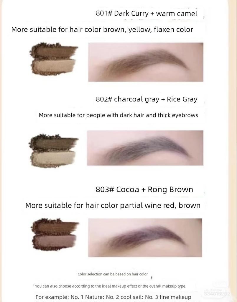 (New and Good Price) Maogeping Two-Color Eyebrow Powder Nature Waterproof and Durable Not Easy to Take off Thrush Genuine Goods Get Eyebrow Brush Free