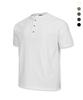 DRIX Shoulder Cutout Muscle Fit Henley Neck Half Sleeve_5 Colors