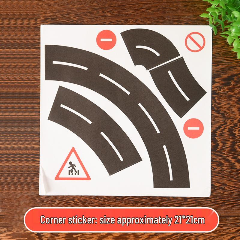 Traffic Track Stickers & Road Tape Set for Kindergarten DIY Playground Activities