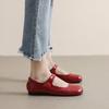 Shoes Solid Color Concise Style Patent Leather Soft Flexible Spring Flat Casual Shoes 2025 Spring Autumn Women's Korean Style