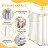 Pet Safety Gate, 3 Panels Playpen Fireplace, Foldable Metal Fence, Stair Barrier, Room Divider, Fire Guard W/ Automatic Closing Door, White