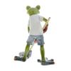 Mopping Cartoon Frog Figurine Doing Resin Statue Housework Frog Sculpture Home Office