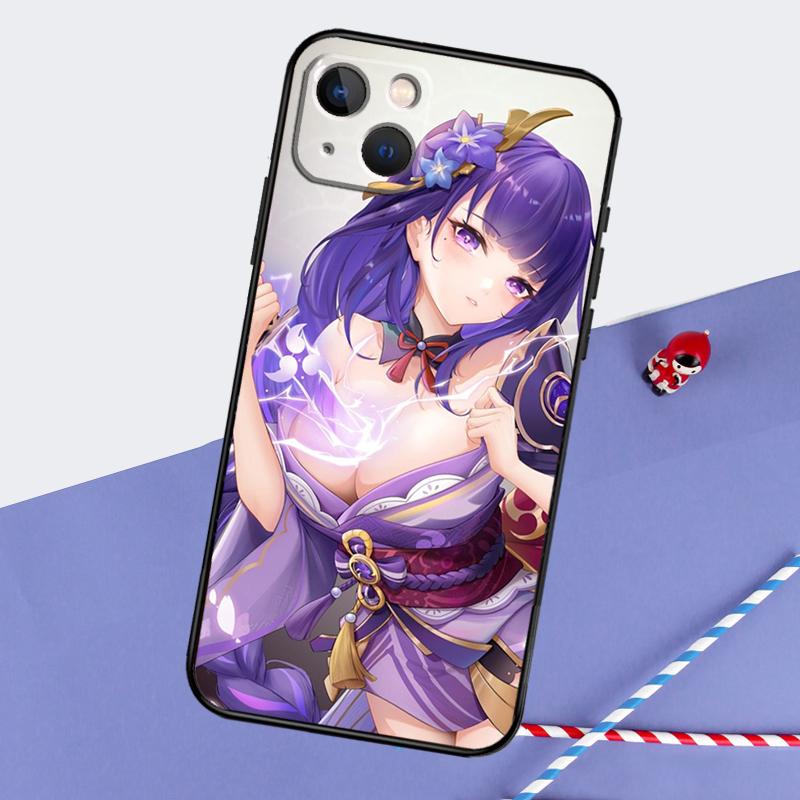 Baal Raiden Shogun Genshin Impact Phone Case For iPhone 16 Pro Max 11 13 14 15 Pro Max 12 Mini XR 16 15 Plus 16e Back Cover