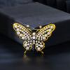 Premium Sense Alloy Pearl Butterfly Brooch Women's Summer Anti-light Accessories Men's Hat Decoration Pin Wholesale Jewelry