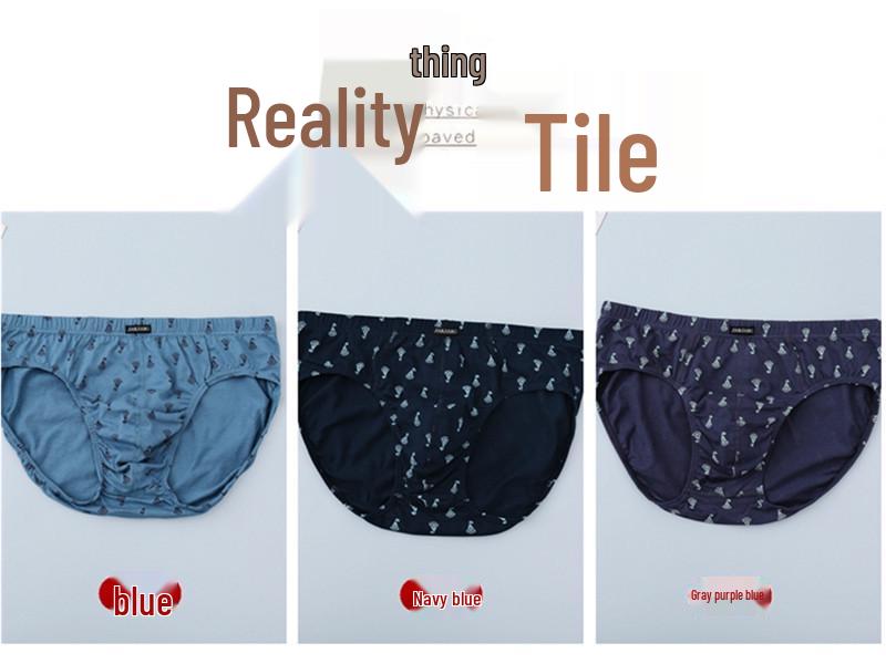 Genuine Jian·Jiang Men's Triangle Briefs - 2 Pack, Pure Cotton, Mid-Waist, Breathable & Comfortable, Bestseller