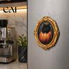 Kitchen Refrigerator Magnet 1/6Pcs Halloween Retro Frame Magnet, Wooden Fridge Seasonal Magnets Decor Decoration, Memo Note Holder for Holiday