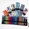 Japanese Cotton Linen Pencil Roll - 24/36/48/72 Slots, Large Capacity Sketch Case for Art Students.