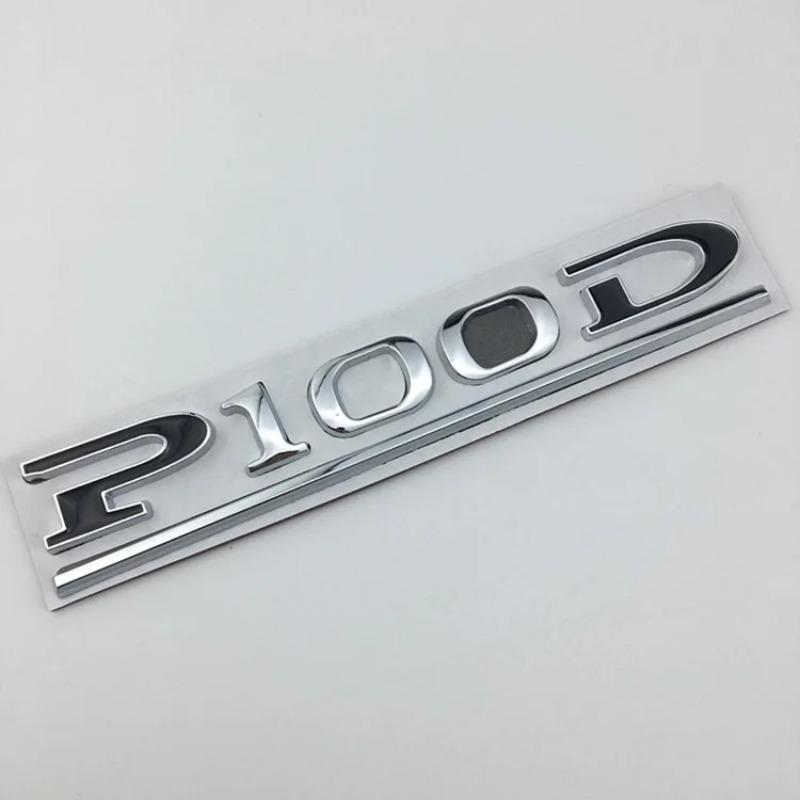 P75D P85D P90D Unterstrichene ABS-Buchstaben-Emblem für Model 3 Model X Model S Autostyling Kofferraumemblem Aufkleber Rot Schwarz