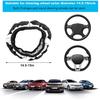 Car Steering Wheel Cover, 15 Inches Non-Slip Leather Car Steering Wheel Protector, Universal Steering Wheel Soft Cover Mats For Car Truck SUV,