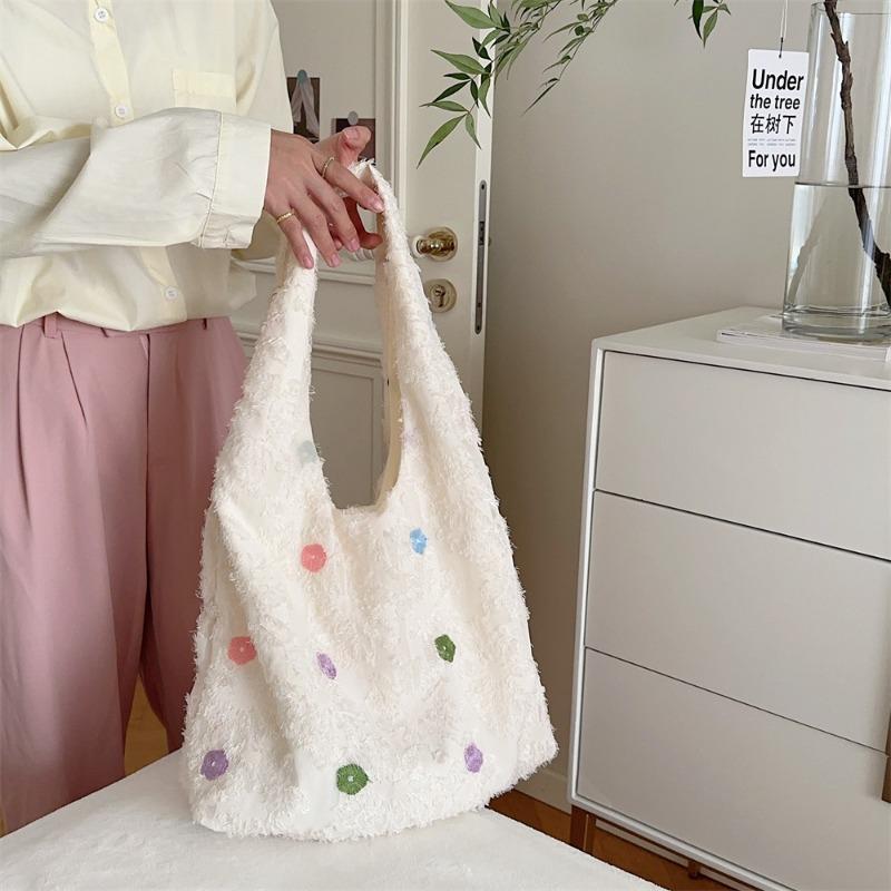 Lace flower dopamine vest underarm bag Korean version cosmetic bag shopping large capacity shoulder bag