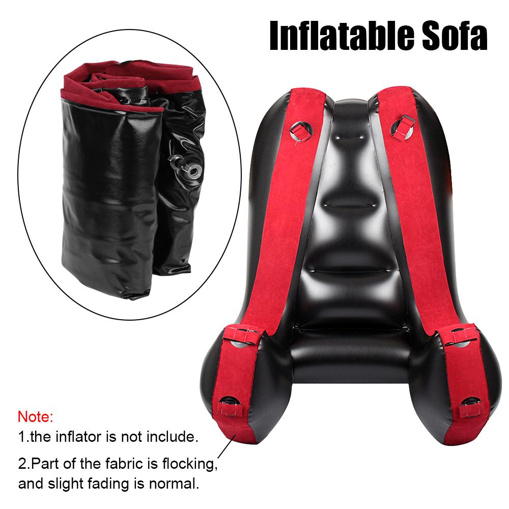 Split Leg Sofa Matte SM Bondage Voksenspill Sex Stol Seng med stropper Sexmøbler Hjelpemiddel Oppblåsbare Sexverktøy For Par Kvinner