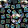 50 Bohemian Window Flower Transparent Laser Stickers Streaming Light Floating Painting PET Transparent Card Laser Ins Windgu Card