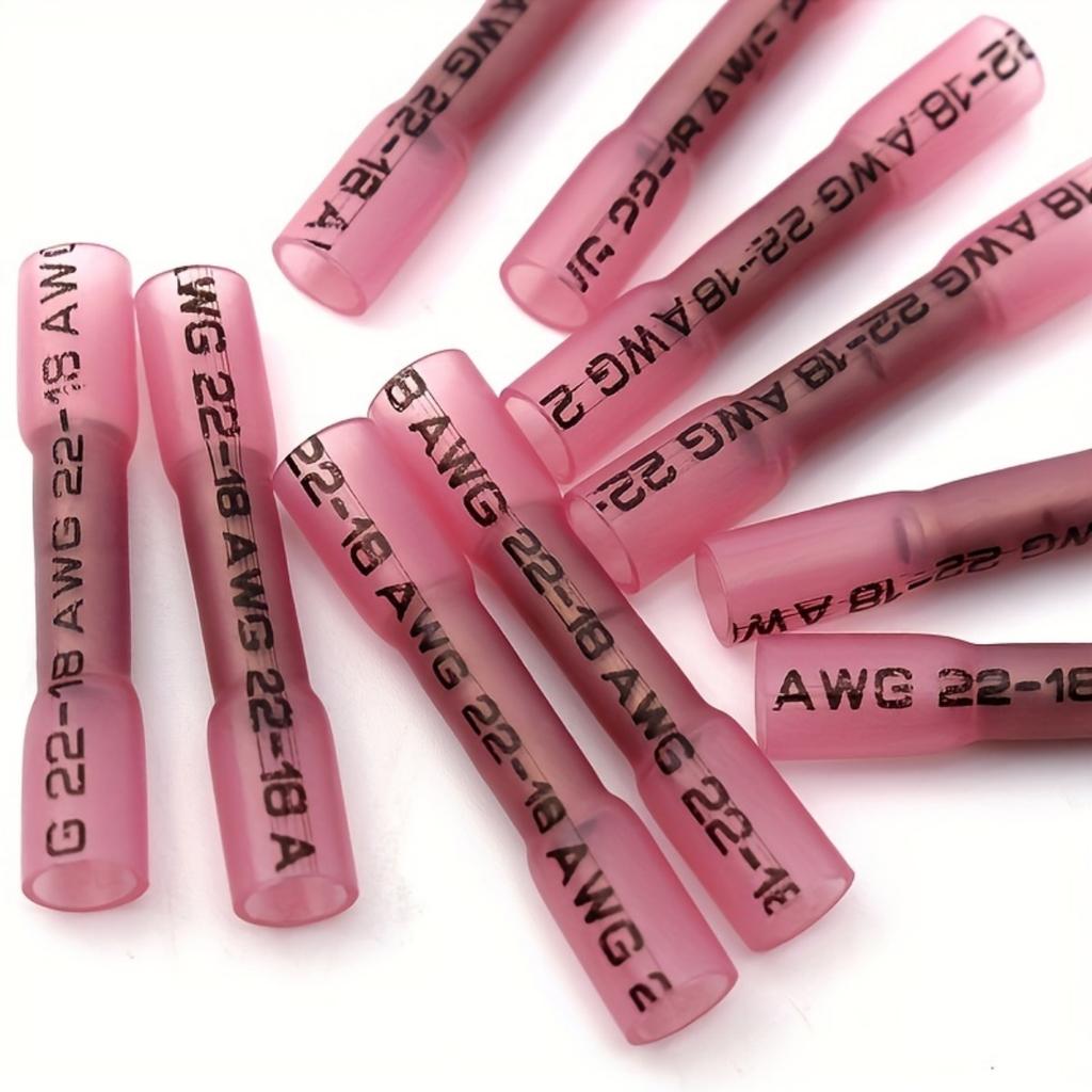 690pcs Heat Shrink Butt Wire Connectors Waterproof Insulated Automobile Wire Cable Crimp Terminals
