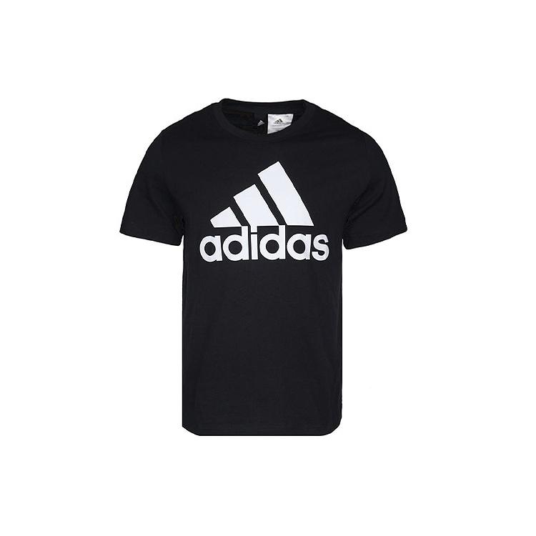 adidas Logo Printing Sports Round Neck Short Sleeve Black Men s CD4864 L