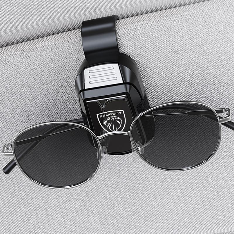 Mirror Style Car Sun Visor Glasses Holder Sunglasses Clip For Peugeot 206 307 308 3008 B207 208 407 4008 408 508 2008 5008 301