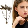 Broche Vintage avec Engrenage Broche Steampunk Épinglette Multi-usage Barrettes à Cheveux Femmes Pince à Cheveux Décorative Bijoux de Cheveux Style Punk