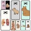 Handyhülle für Xiaomi Poco X6 X5 X4 Pro 5G X3 NFC F5 F4 M5 M4 M3 F3 GT C51 C50 C55 Weiches Silikon Schwarze Hülle Cartoon Capybara