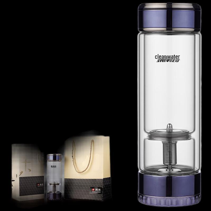 Shimizu Double-Layer Glass Tea Infuser Bottle