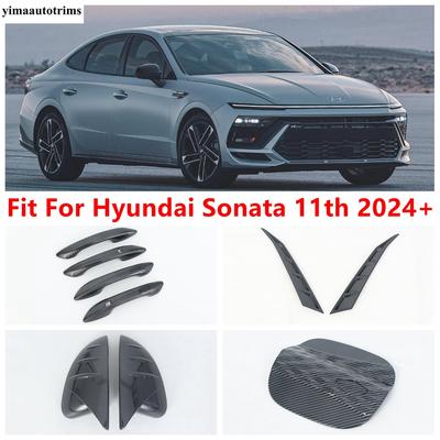Rear Fog Lamp Eyebrow Strip / Rearview Mirror / Door Handle / Fuel Tank Cover Trim Accessories For Hyundai Sonata 11th 2024 2025