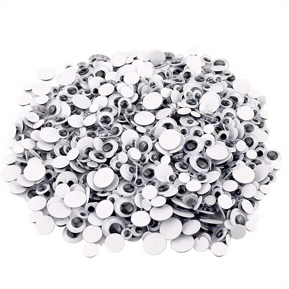 300Pcs/Box DIY Wiggly Googly Eyes Stickers Black White Color Self-Adhesive Doll Eye DIY Craft Supplies