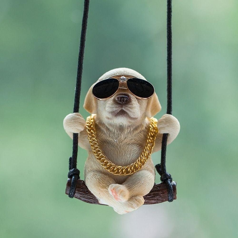 Bulldog Car Pendant Swing Dog Car Hanging Creative Auto Interior Accessories  Automobile