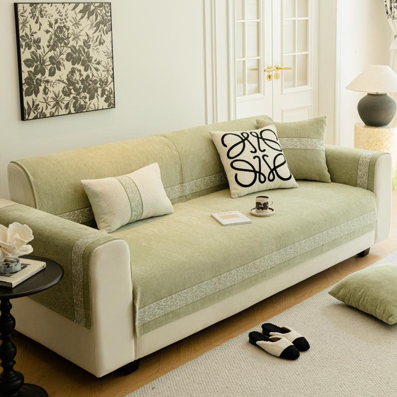Chenille Sofa Cushion, Universal Cover for All Seasons, Universal Cover, Modern Light Luxury Cover, Non-slip, Anti-cat Scratch Cushion
