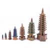 Hexagonal Pagoda Ceramic Ornament for Fish Tanks and Bonsai Sand Tables