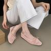 Fashion SUOJIALUN Spring New Women Flat Shoes Fashion Mesh Round Toe Ladies Elegant Mary Jane Shoes Soft Sole Outdoor Dress Ballerinas